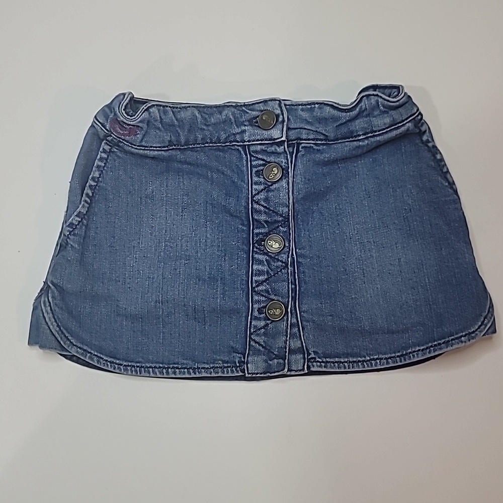 LITTLE MARC JACOB Denim Jean Mini Skirt Button Down Up Mouse